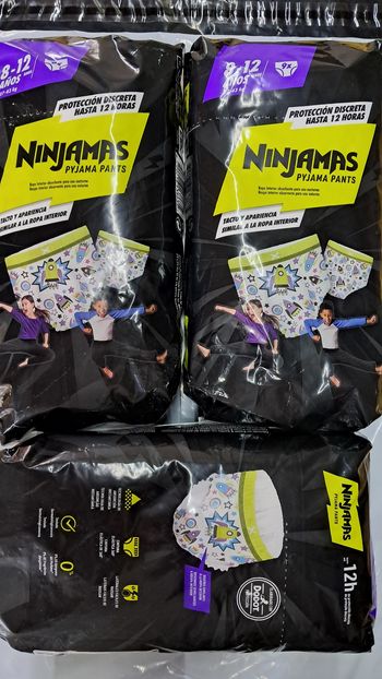 3 paquets de pyjama pants ninjamas 8-12 ans par 9 couches 
