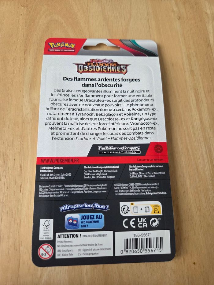 Pokemon Blister booster Flammes Obsidiennes EV3 Art Set - photo numéro 3