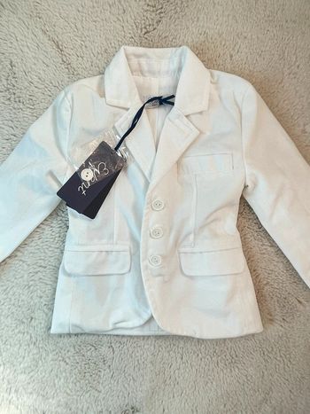 Veste de cérémonie blanche bébé 9 mois