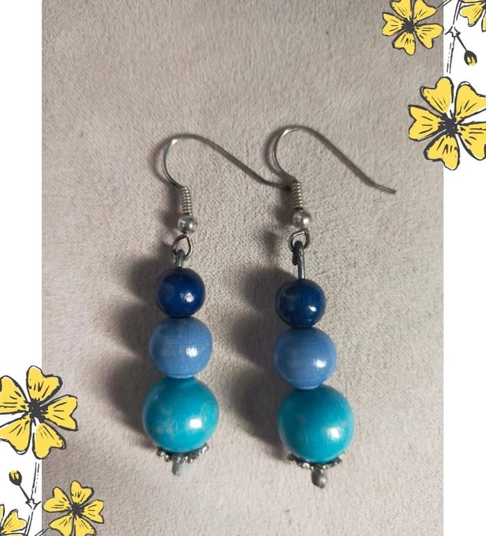 Boucles d’oreilles Bleu Méditerranée – Collection Terres d’Ailleurs - photo numéro 6