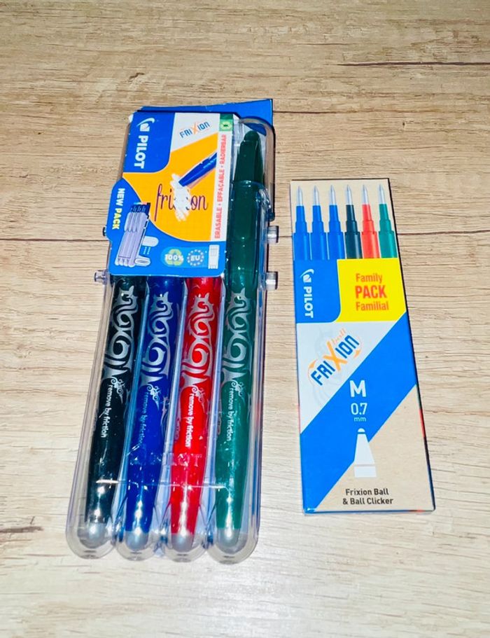 Lot stylo frixions pilot + recharge - photo numéro 2