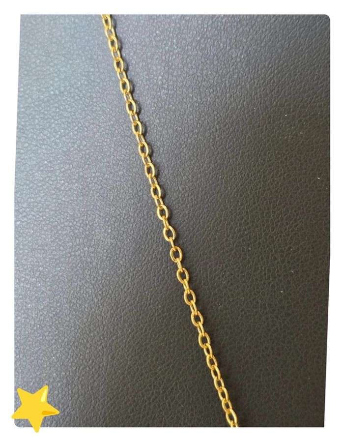 Collier pièce unique "love" acier inoxydable dorée - photo numéro 3