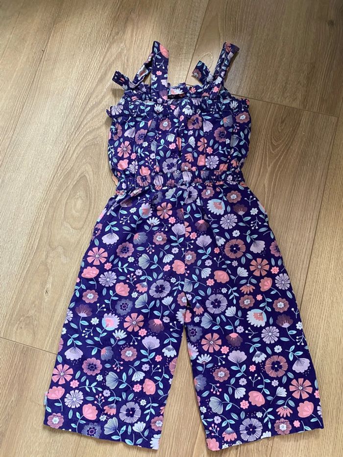 Combinaison fille fluide avec motif fleurs - photo numéro 5