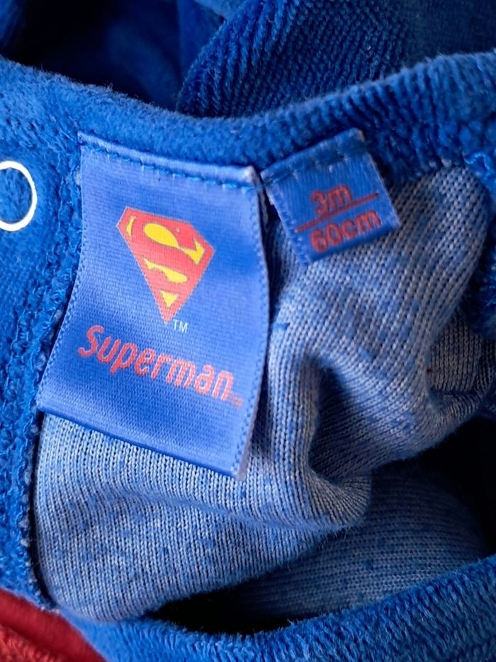 Pyjama velours superman 3 mois - photo numéro 5