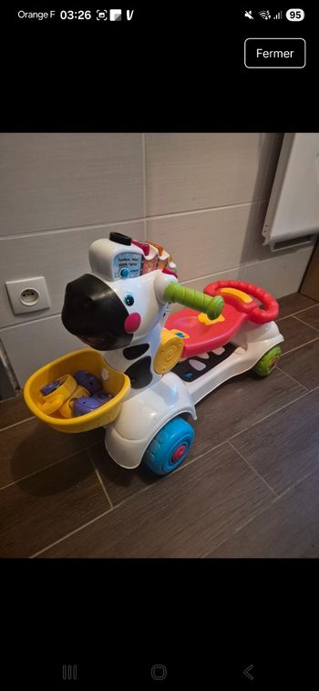 Tricycle / trotinette zèbre musical