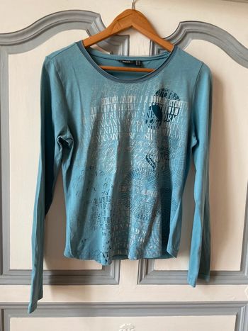 Teeshirt manches longues Mexx turquoise taille 40/42