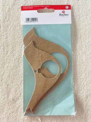 Kit 2 oiseaux à suspendre, en carton épais Rayher