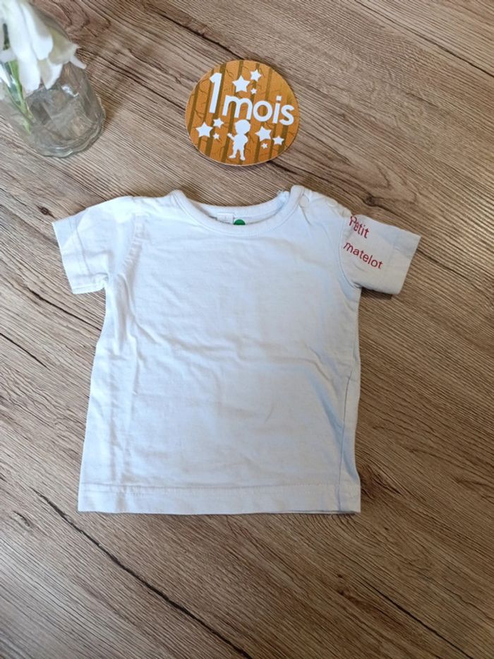 T-shirt 1 mois petit matelot - photo numéro 2