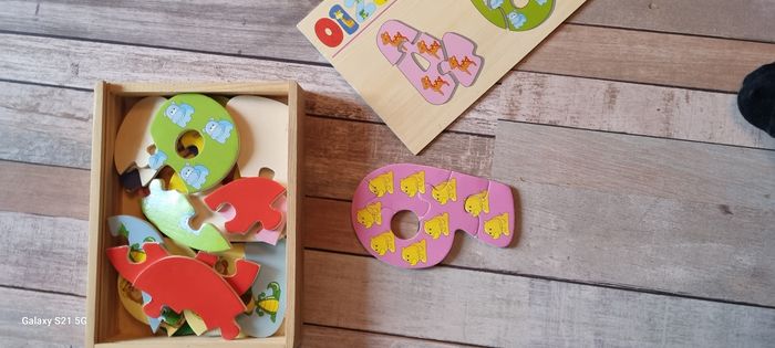 Puzzle bois chiffres - photo numéro 2