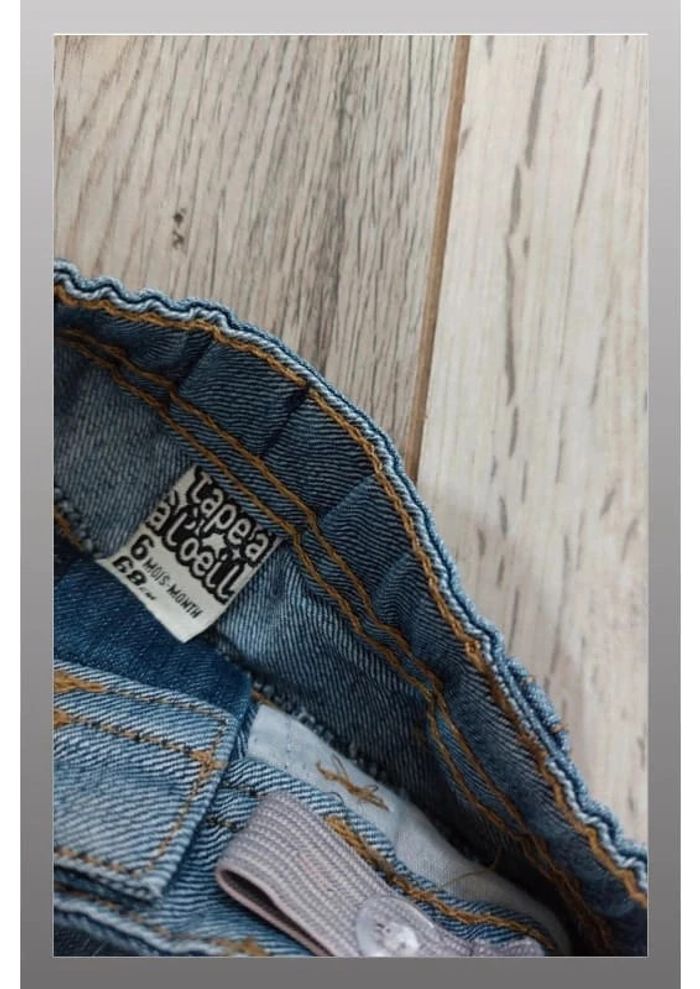 Pantalon jeans tape à l œil 6 mois - photo numéro 2