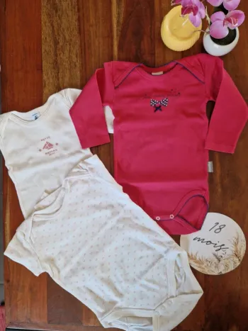 Lot de 3 bodies manches longues 18 mois