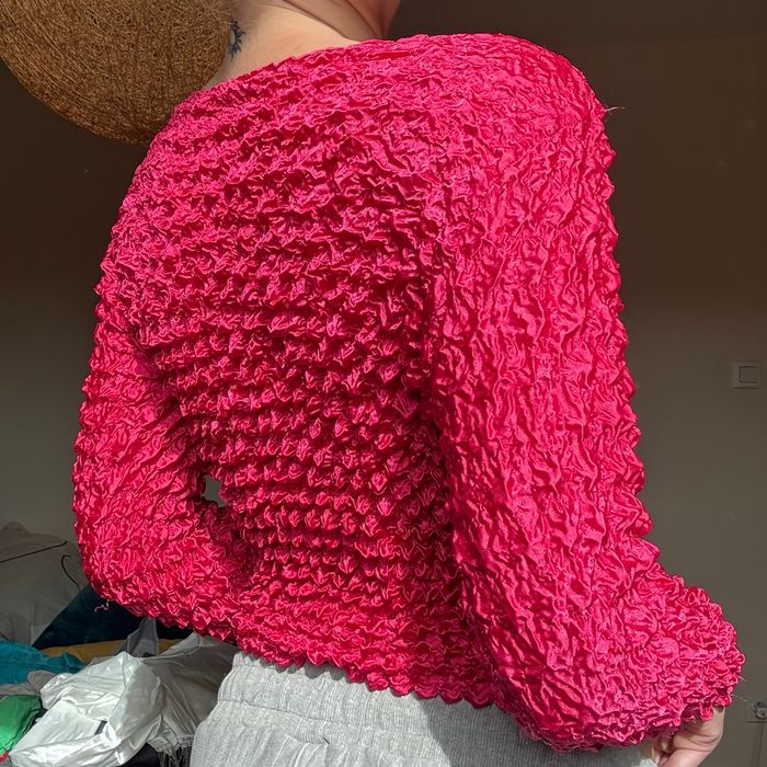 Haut rose effet bouffant - photo numéro 3