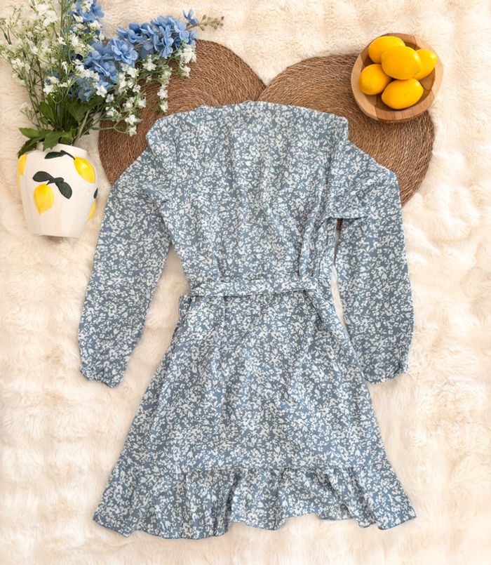 Robe bleue à motifs portefeuille taille 36 Only - photo numéro 4