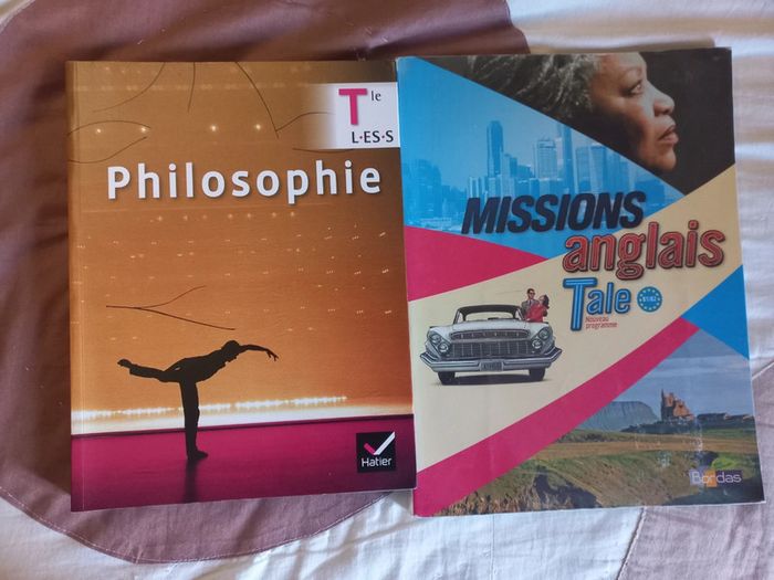 Livre scolaire philosophie et anglais