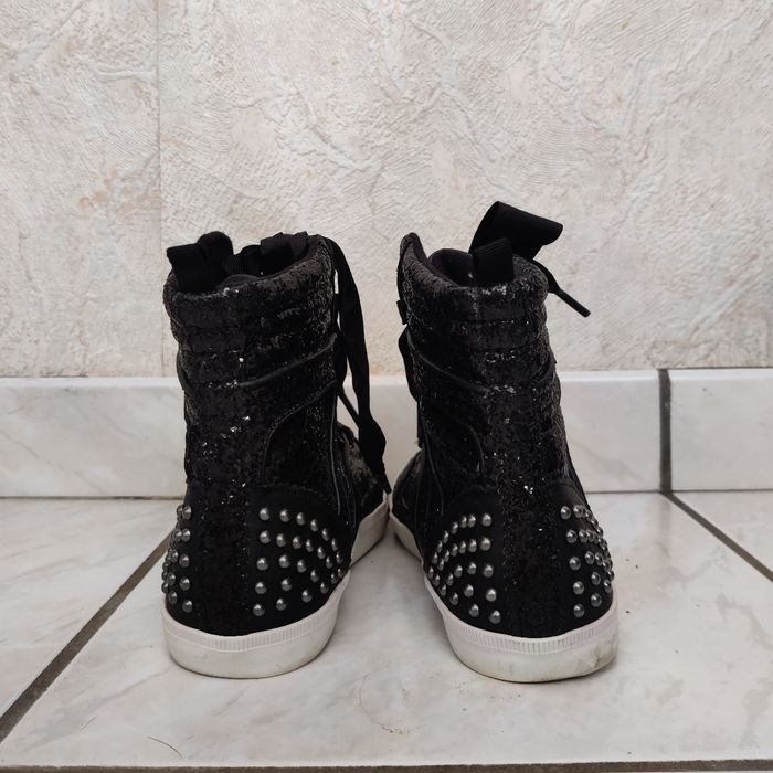 Baskets montantes noires à paillettes pour fille - photo numéro 8