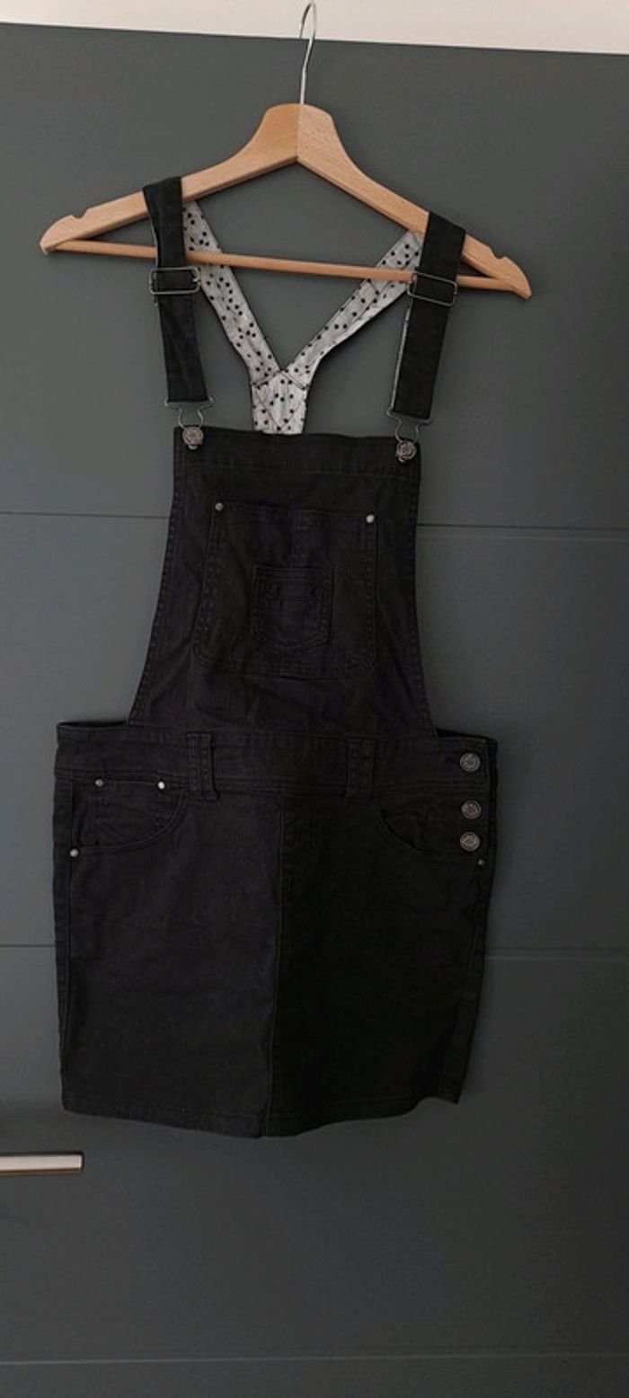 Robe salopette jean noir