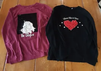 Lot 2 T-shirts Fille Lili Marelle 10 ans