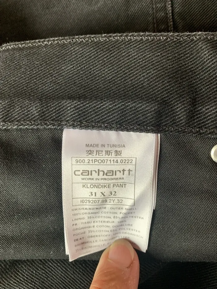 Jean noir homme Carhartt - photo numéro 5