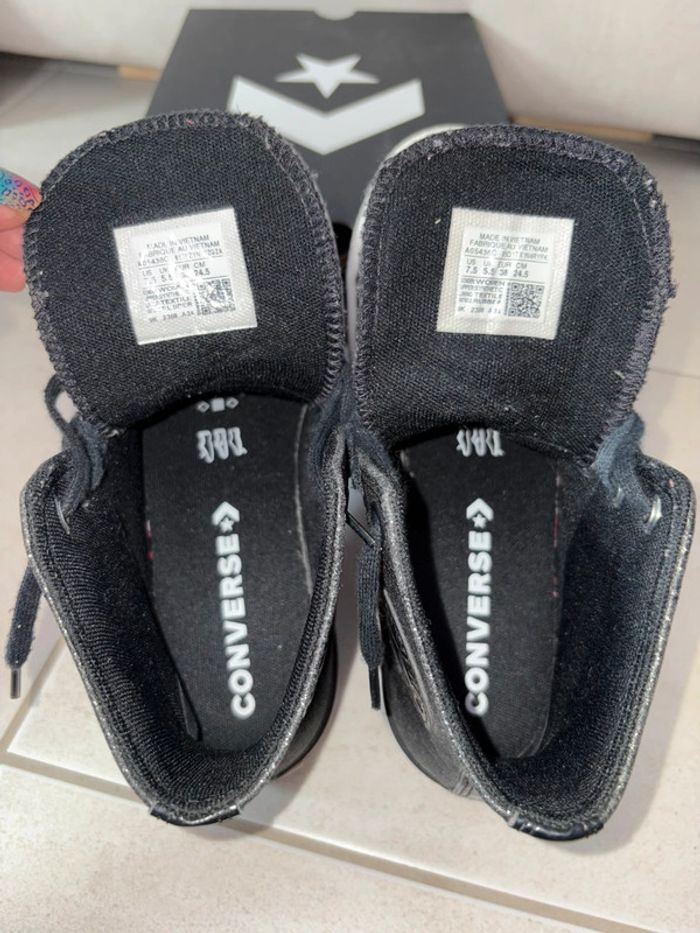 Converse plate-forme noire pailletées - photo numéro 6