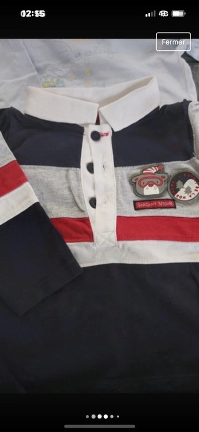 Lot de 5 tee shirt manches longues taille 6 mois - photo numéro 6