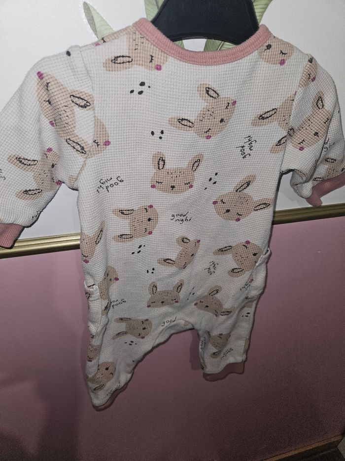 Pyjama nid d'abeille imprimé lapin - photo numéro 7