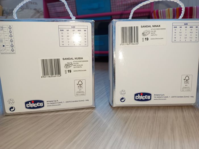 Lot de 2 paires sandales Chicco neuves p19 - photo numéro 2
