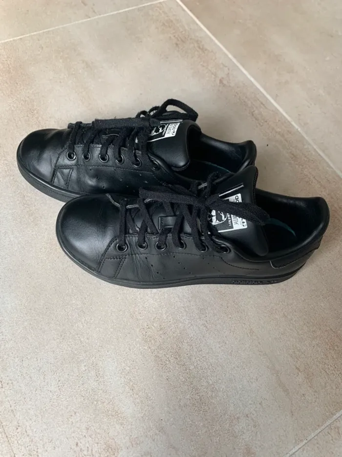Basket Adidas Stan Smith Noire Taille 36 - photo numéro 3