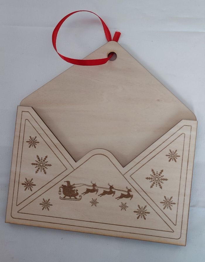 Enveloppe en bois noël