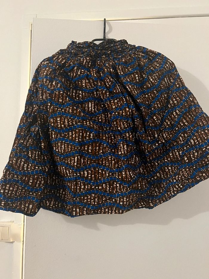 Jupe mini évasée en pagne - photo numéro 2