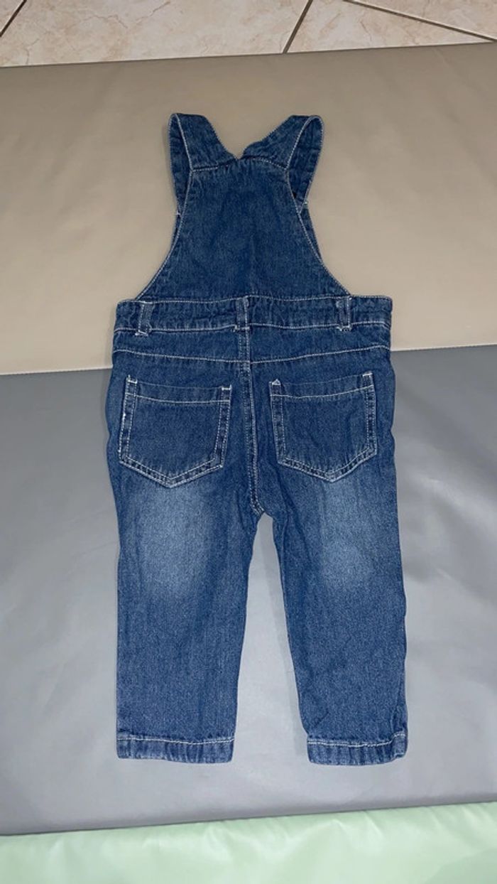 Salopette en jean 12 mois 74 cm - photo numéro 4