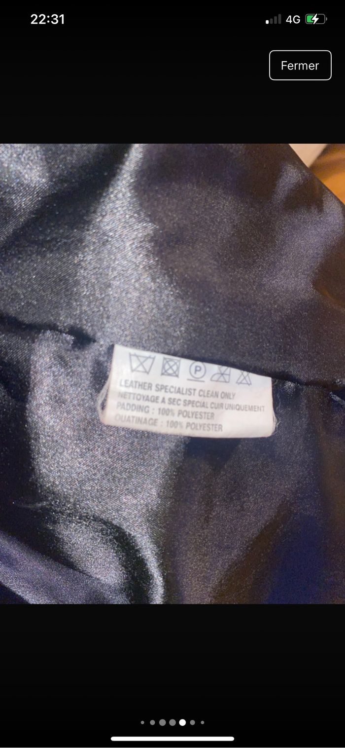 Veste en cuir noir - photo numéro 3