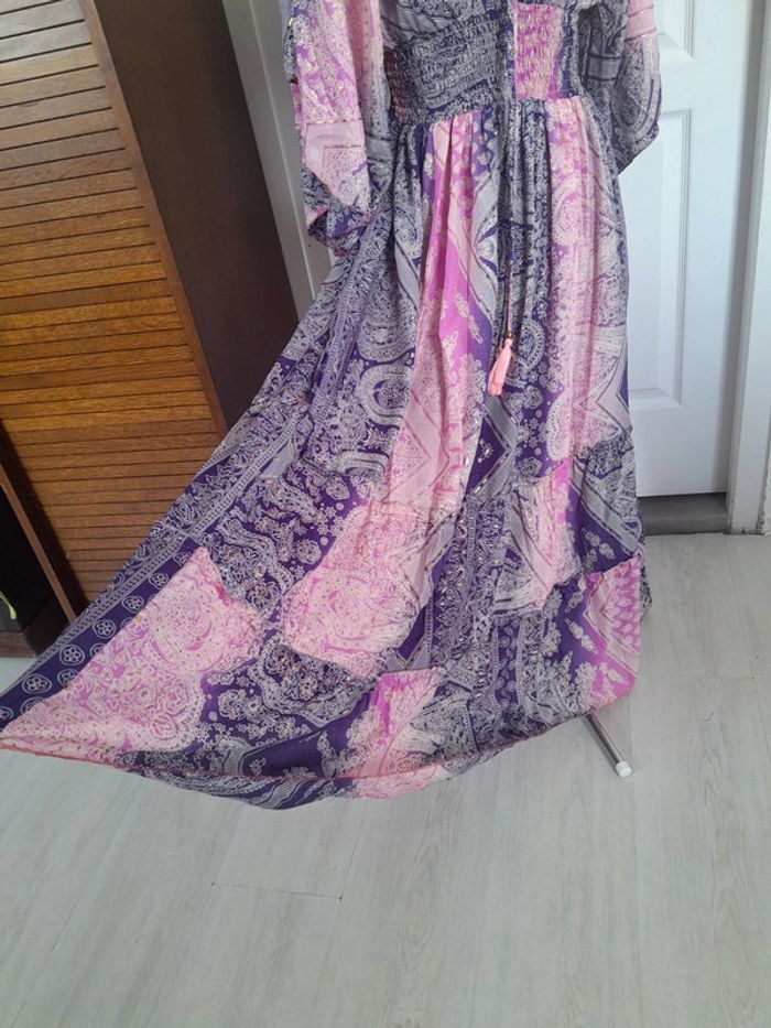 Magnifique robe bohème lovy en soie neuve - photo numéro 2