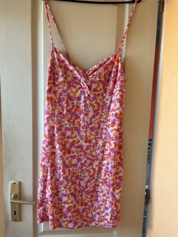 robe mango fleuries neuves rose