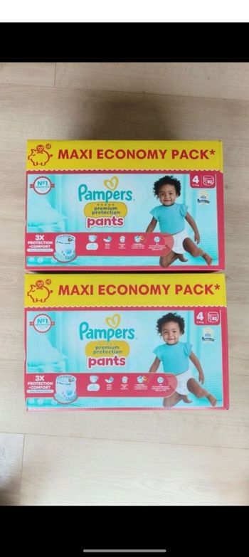 2 maxis economy packs Pampers premium protection pants taille 4