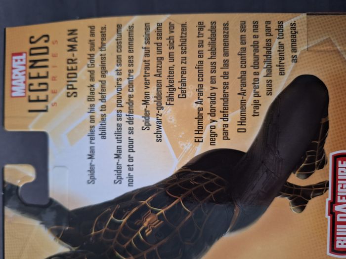 Marvel Legends Séries Spiderman costume noir et or - Spiderman no way home - photo numéro 8