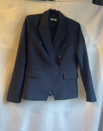 Blazer marine Mango Suit double boutonnage vintage 90s quiet luxury oversized taille 40
