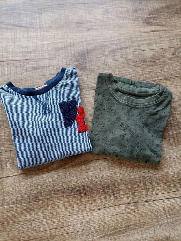 Lot de 2 t-shirt manches longues garçon 3 ans