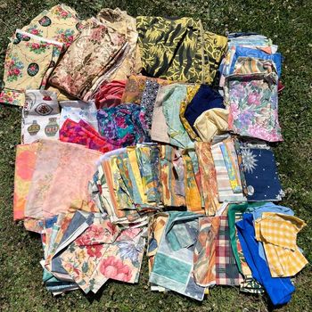 Gros lot coupons tissu vintage