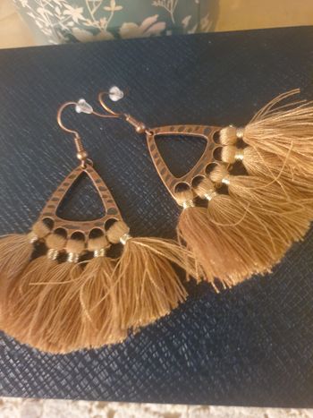 Boucles d'oreilles tabac fantaisie 