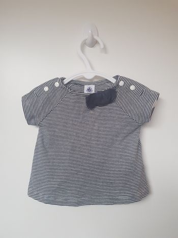 Petit Bateau - Tee-shirt marinière à manches courtes