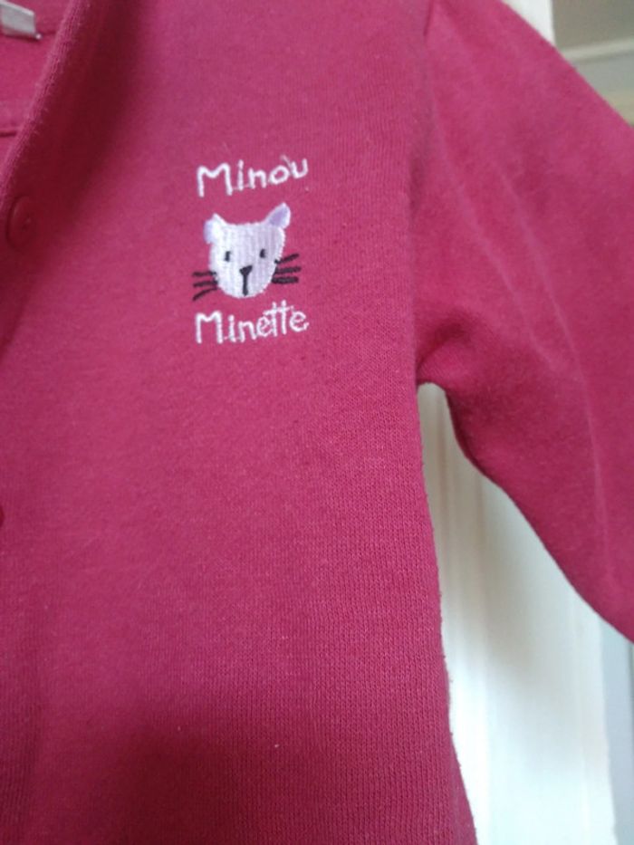 Superbe ensemble robe et gilet motif chat - photo numéro 5