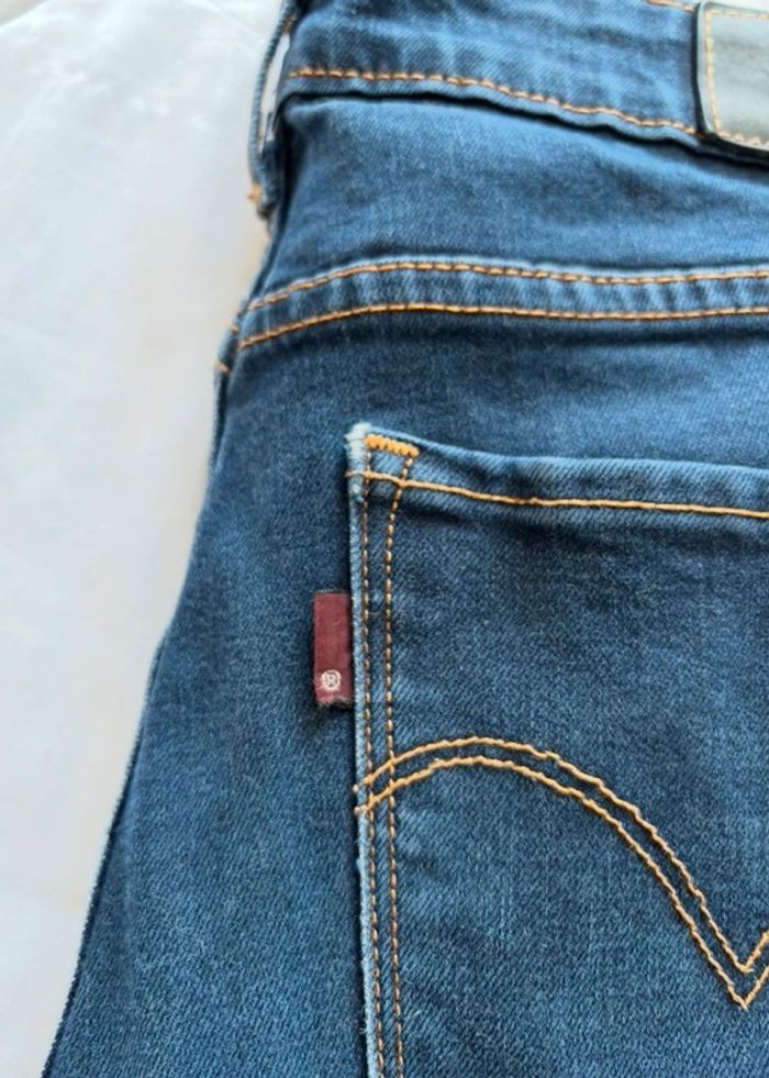 Jean mi taille haute levi’s bleu marine high rise skinny taille S/36 L32 femme - photo numéro 4