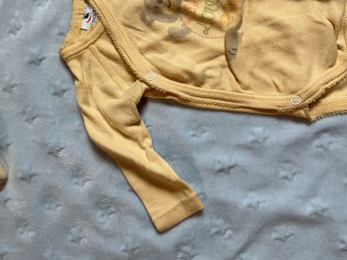 body manche longues jaune ouverture devant absorba 1 mois - photo numéro 6