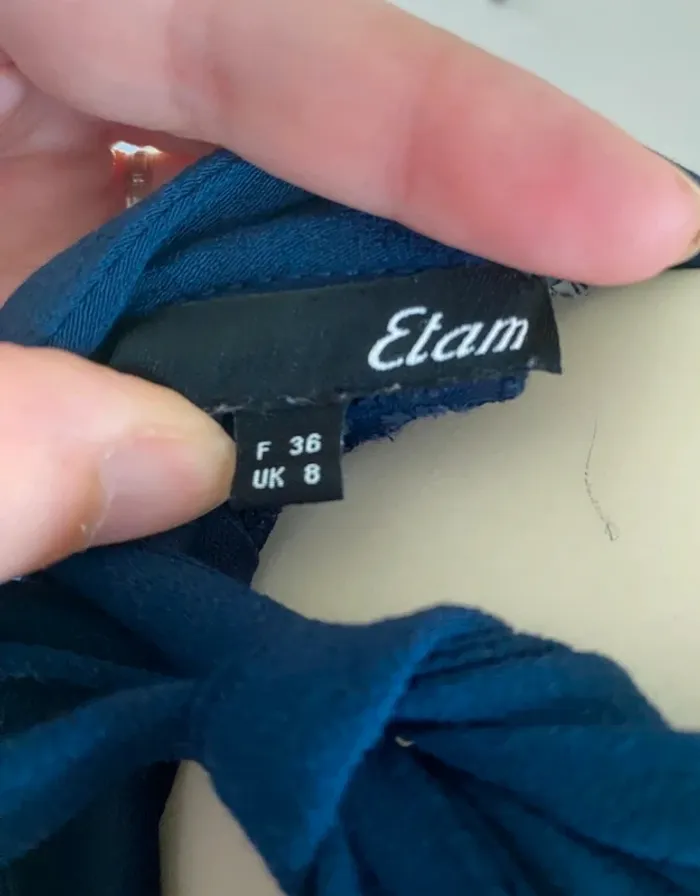 Robe bleue marine Etam taille 36 - photo numéro 3
