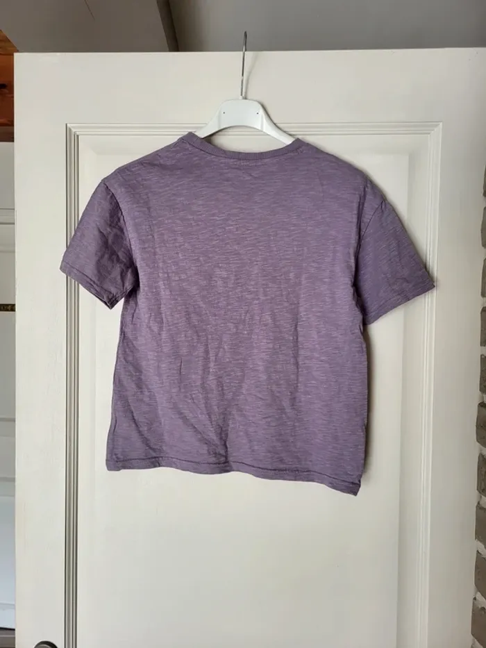 Lot de 2 t-shirt en coton biologique bleu lavande lilas - Kiabi - photo numéro 5