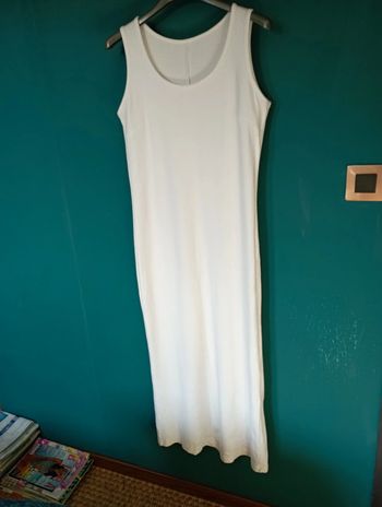 Robe longue coton blanc