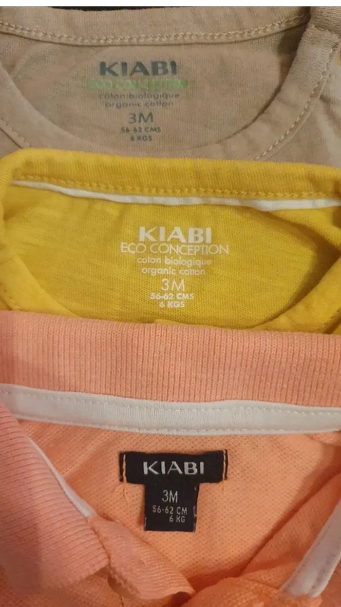 Lot de 3 tee-shirts manches courtes 3 mois - photo numéro 5