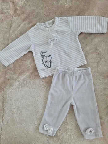 Ensemble bébé velours Picco Mini 6 mois