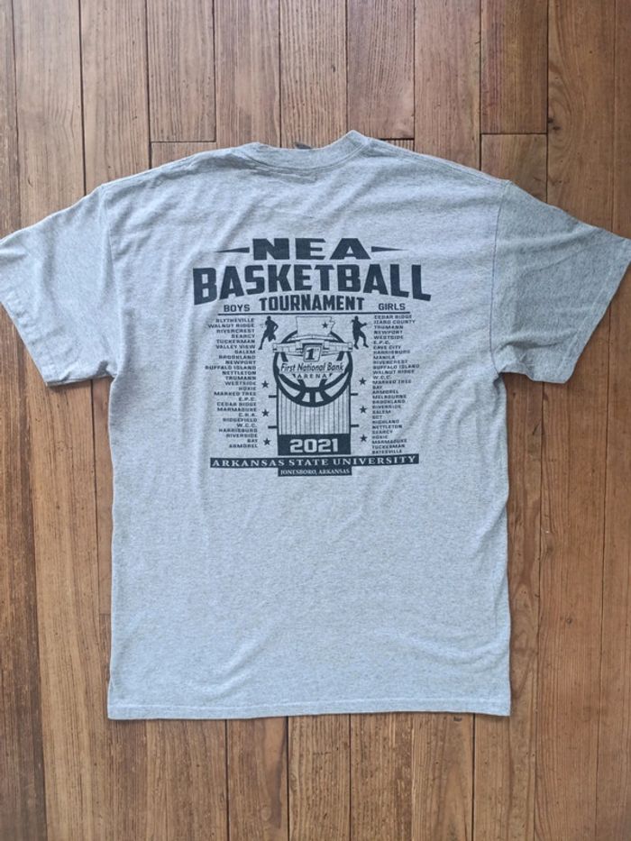 T-shirt basketball Arkansas state university NEA 2021 gris M - photo numéro 2