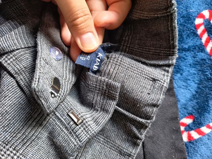 Pantalon habillé gros carreaux noir kiabi - Taille XL 42 - photo numéro 5